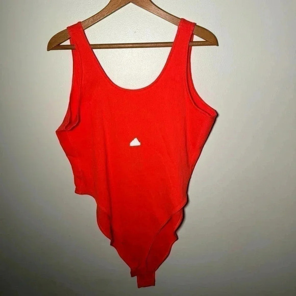 Adidas red ribbed bodysuit  XL - Picture 4 of 7